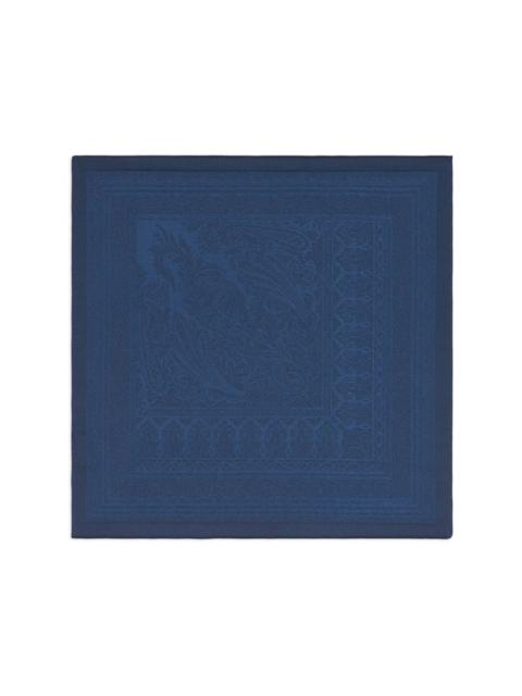 paisley-print silk-blend pocket scarf