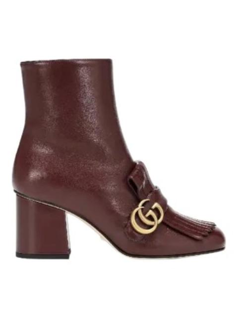 GUCCI Marmont leather biker boots