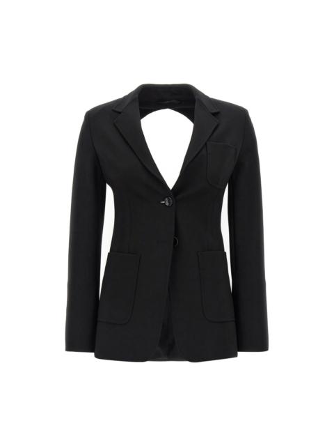 Max Mara MAX MARA Anagni Black Stretch Blazer Jacket New & Authentic