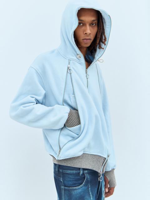 CHARLIE CONSTANTINOU Zip Hybrid Hooded Sweatshirt