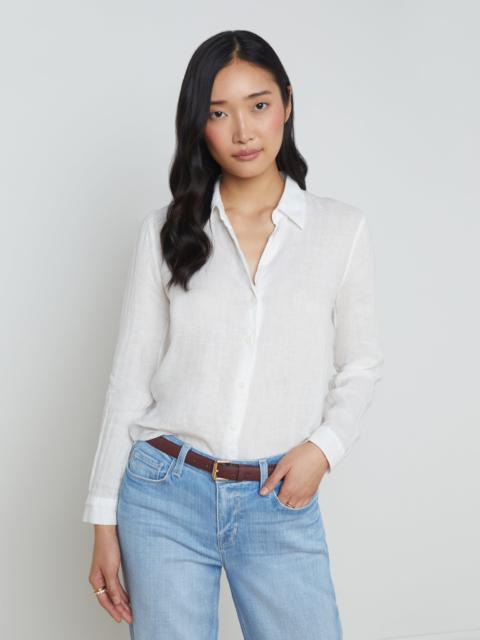 L'AGENCE Tyler Linen Blouse
