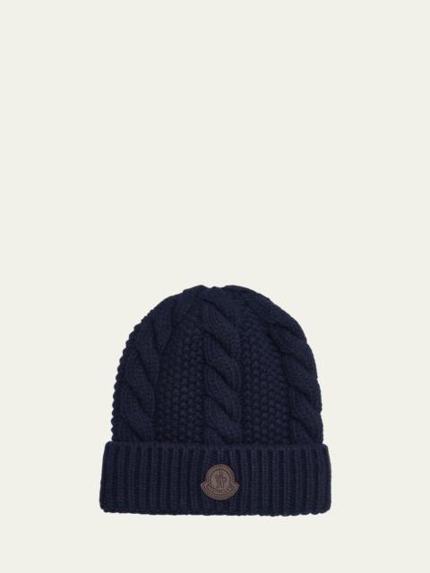 Men's Chunky Wool-Cashmere Beanie