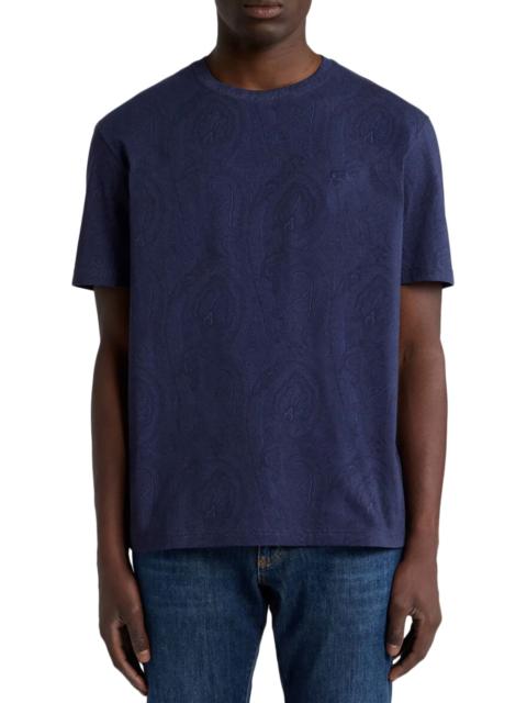 Etro COTTON T-SHIRT WITH ARNICA PATTERN