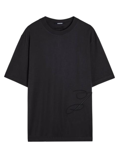 JACQUEMUS Jacquemus Le T-shirt Embroidered Cotton T-shirt