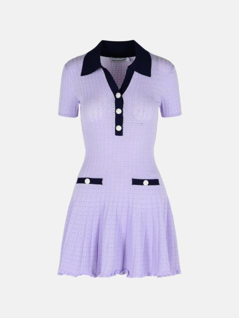 self-portrait LILAC VISCOSE BLEND DRESS