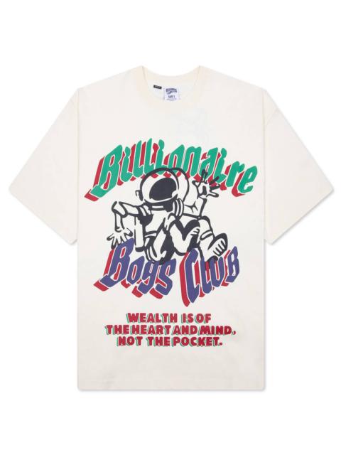 BILLIONAIRE BOYS CLUB DANCETRONAUT CROPPED TEE - WINTER WHITE