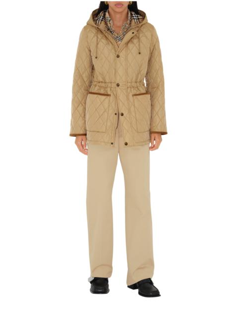 Burberry burberry Quilted Nylon Devon Parka in Flax at Nordstrom