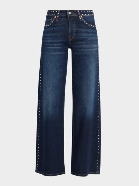 RE/DONE Studded Mid-Rise Jeans