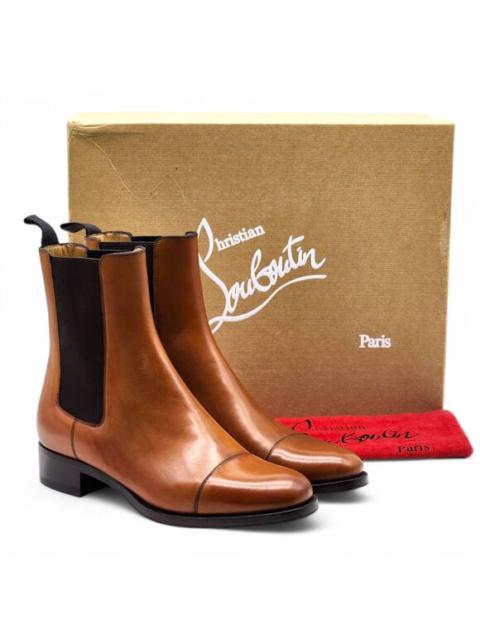 Christian Louboutin Antonio Chelsea Leather Boots - Brown - EU 39 / US 6 $1350