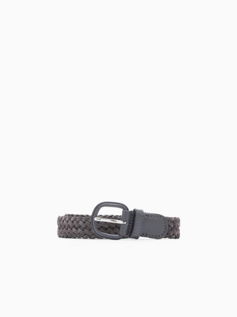 GIORGIO ARMANI WOVEN SUEDE BELT