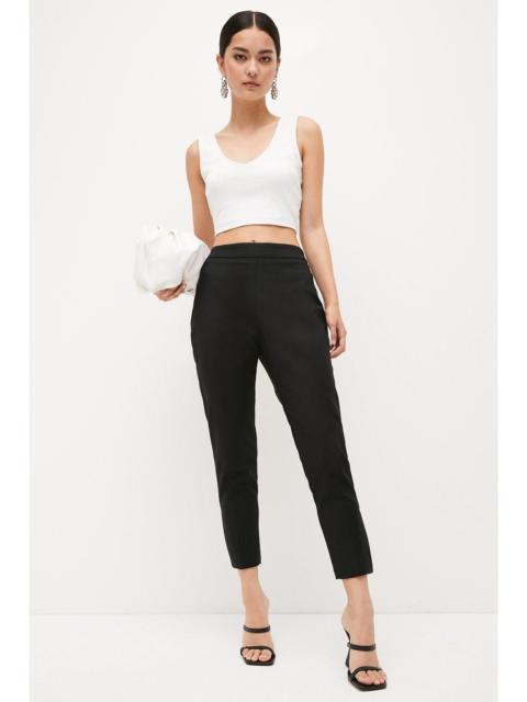 KAREN MILLEN Petite Essential Techno Woven Crop Trouser