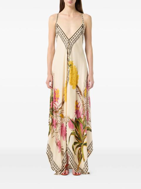 Blumarine Blumarine Floral Print V-neck Dress