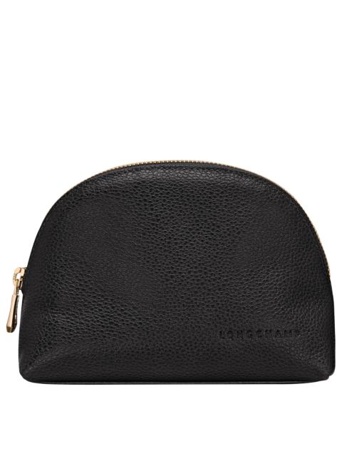 Longchamp Le Foulonné Pouch Black - Leather