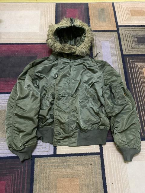 ALPHA INDUSTRIES VINTAGE N-28 JACKET APHA INDSUSTRIES ATTACHED HOODIES