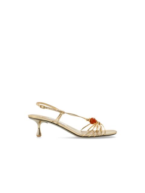 JIMMY CHOO JIMMY CHOO Lova Gold Sandals New & Authentic (Women's size:7