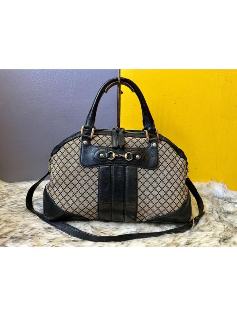 GUCCI Authentic Gucci Diamante Canvas Catherine Medium Satchel Bag