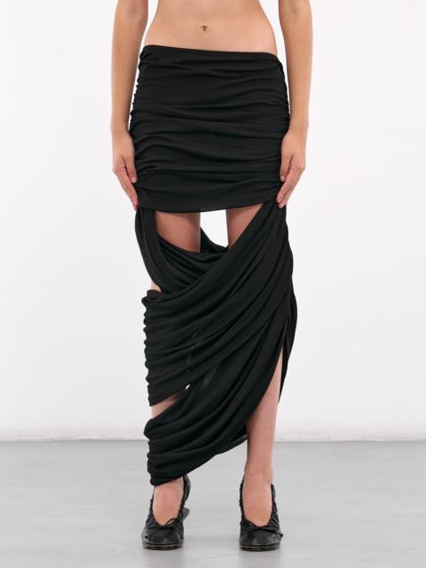SUBTLE LE NGUYEN Draped Cut-Out Skirt