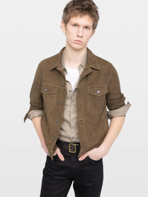 Zadig & Voltaire Bases Suede Leather Jacket