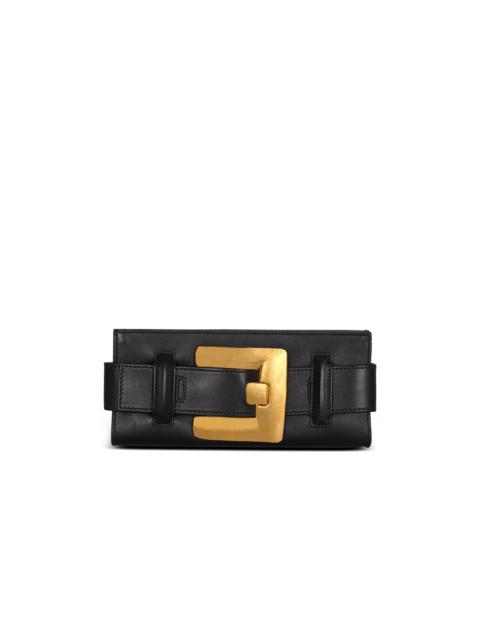 Balmain Anthem calfskin leather clutch