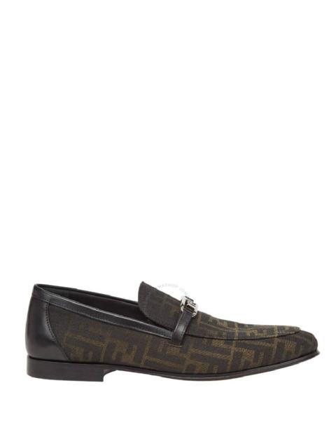 FENDI Fendi O'Lock Logo Jacquard Loafers