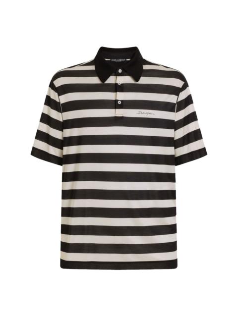 striped polo shirt