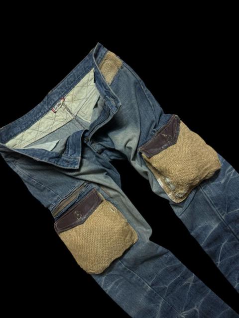 💥RARE💥VINTAGE GUMU JEANS CARGO RARE NAVAJO SPLIT POCKET