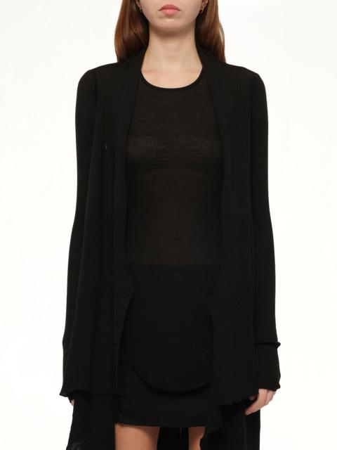 Rick Owens Long Wrap Cardigan in Black