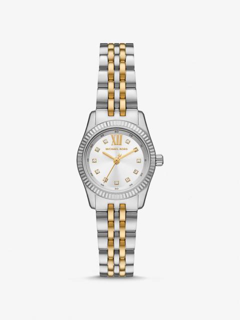 MICHAEL KORS Petite Lexington Pavé Two-Tone Watch