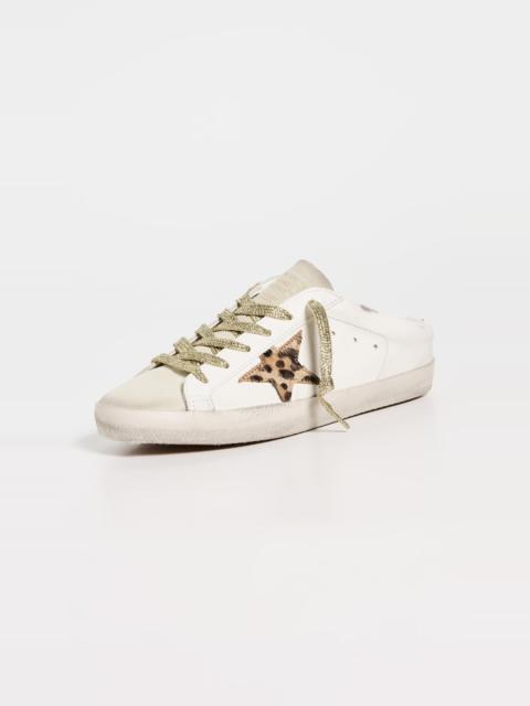 Golden Goose Super Star Sabot Leather Upper Suede Toe Sneakers