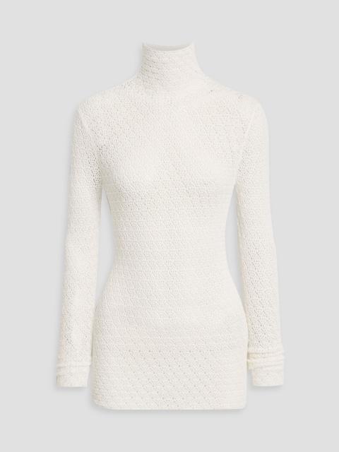 TOTEME Crochet-knit turtleneck top