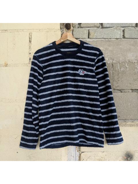 Other Designers Vintage Disney Mickey Shag Shaggy Knitwear Stripe Jumper