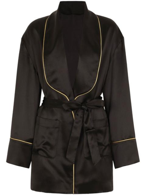Dolce & Gabbana belted silk blazer