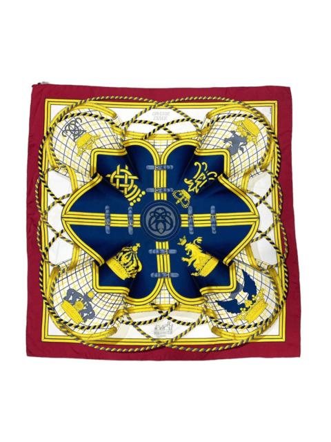 Hermès HERMES PARIS GRANDE TENUE CARRE 1980s VINTAGE SILK SCARF