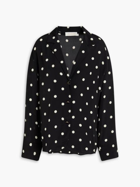 Zimmermann Polka-dot crepe de chine shirt