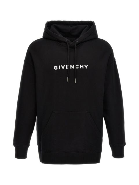 Givenchy Women Flocked Logo Hoodie