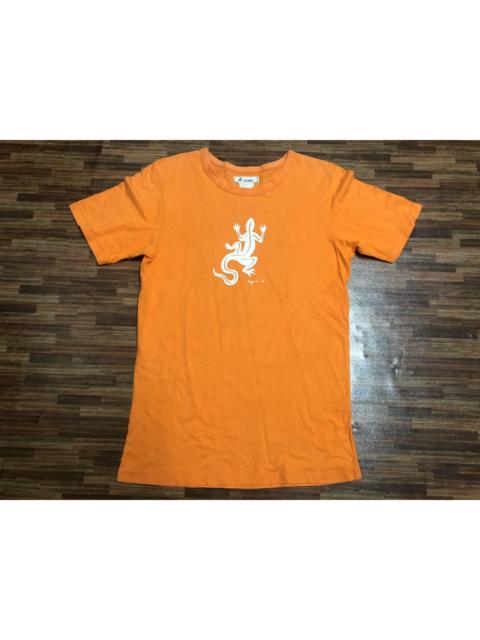 Other Designers Rare Vintage AGNES B Homme Lizard Orange Tee