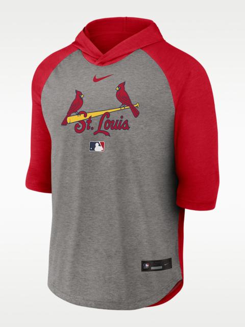 Nike St. Louis Cardinals Authentic Collection Flux Men's Nike Dri-FIT MLB 3/4-Sleeve Hooded T-Shirt