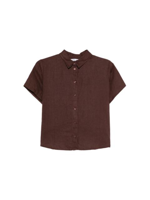 button-front linen shirt