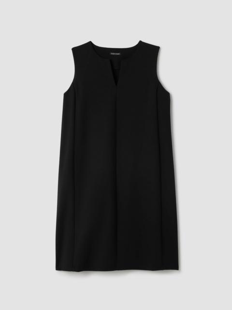 EILEEN FISHER Lightweight Ponte Split Neck Dress