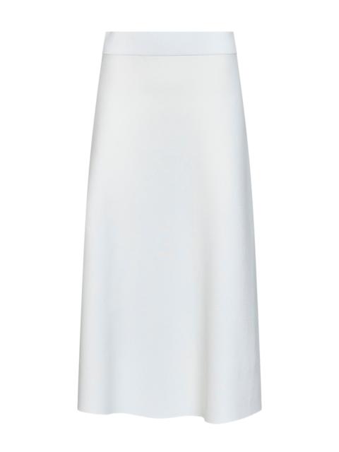 Max Mara Max Mara Women White Viscose Crepe Mxmfuggito Flared Midi Skirt