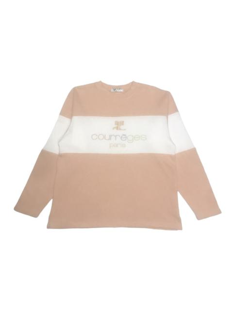 courrèges Courreges Paris Spell Out Dual Tone Sweaters