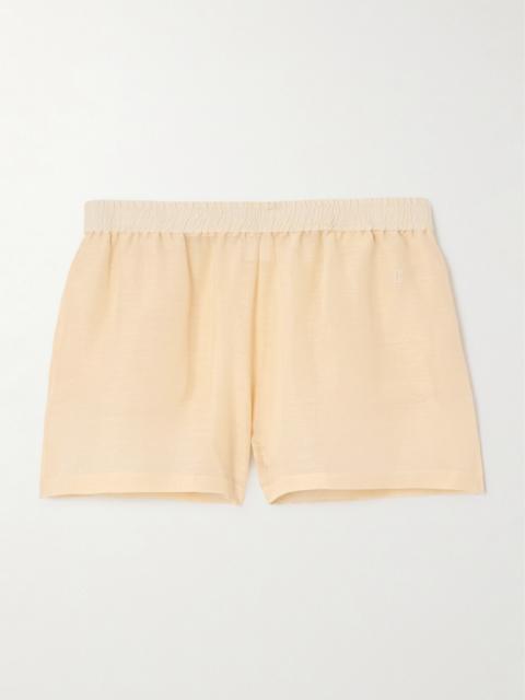 Givenchy Silk And Linen-blend Shorts