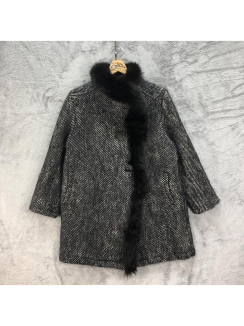 Other Designers Japanese Brand - Deaville Re-view Made in Japan Wool/Fur Coat #4722-165