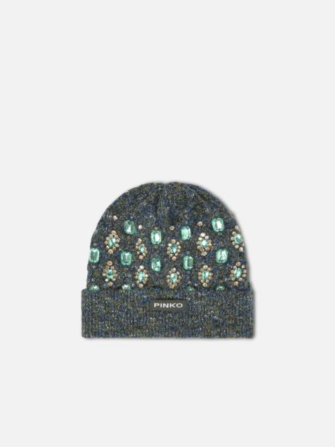 PINKO WINTER HAT WITH CHATONS