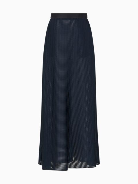 EMPORIO ARMANI Long skirt with all-over rectangle design