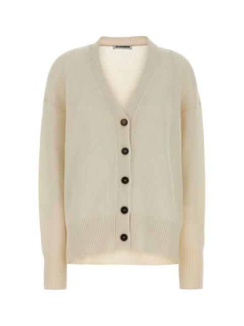 Jil Sander Jil Sander Women Ivory Cashmere Oversize Cardigan