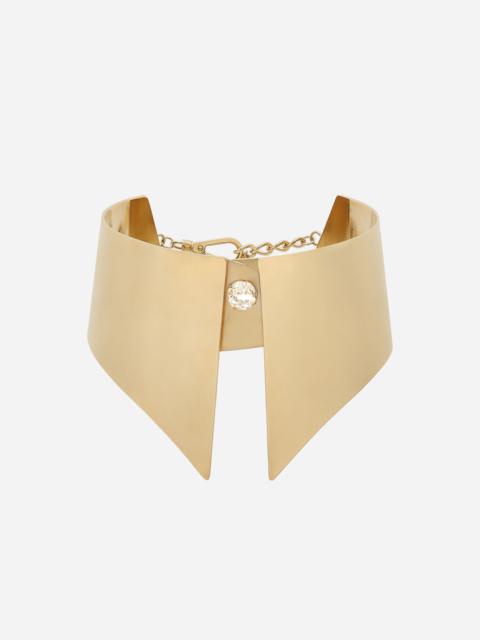 Dolce & Gabbana Rigid metal shirt collar necklace