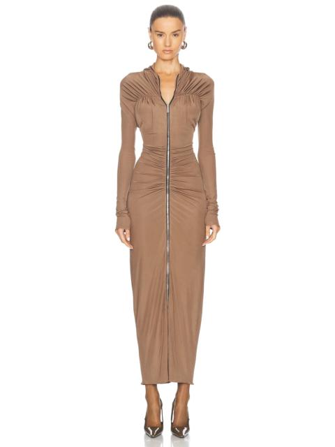 ATLEIN Hooded Ruched Gown