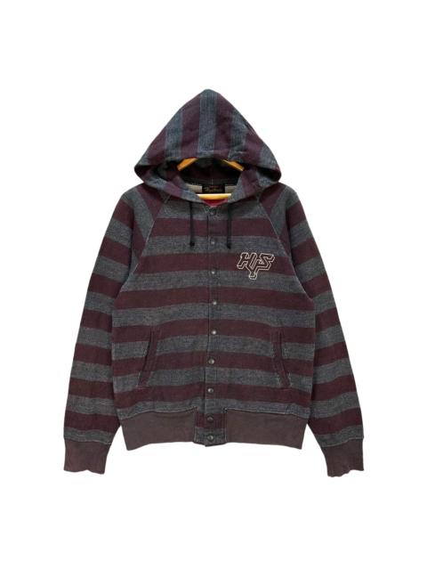 Hysteric Glamour Vintage 90s HYSTERIC GLAMOUR Striped Button Hoodie #A69-1669