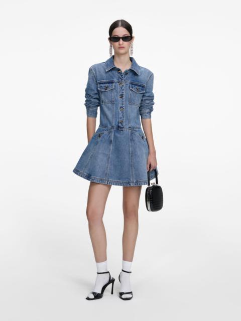 self-portrait Denim Mini Shirt Dress